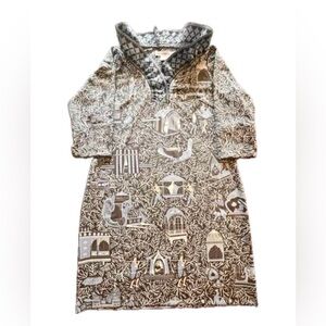 Gretchen Scott Ruffneck Dress in Palanquin Grey, size XL